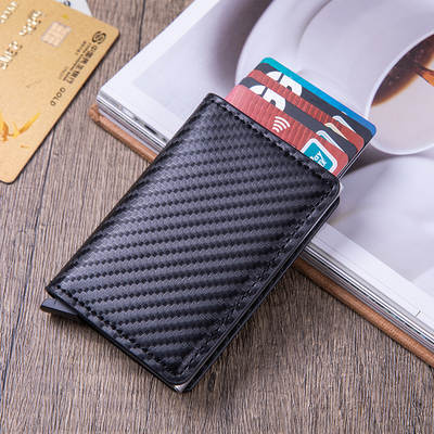 Foreign trade card bag metal aluminum anti-theft brush anti-magnetic RFID wallet credit card box automatic pop-up card box business card box