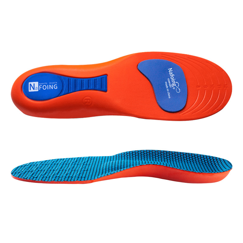 Sports insole summer military training soft bottom shock absorption men's sweat absorbent insole flat foot bow full pad heel insole wholesale
