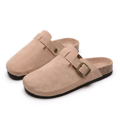 Baotou slippers female couples Cork drag wish cross-border large size foreign trade Roman shoes casual half drag lazy shoes tide