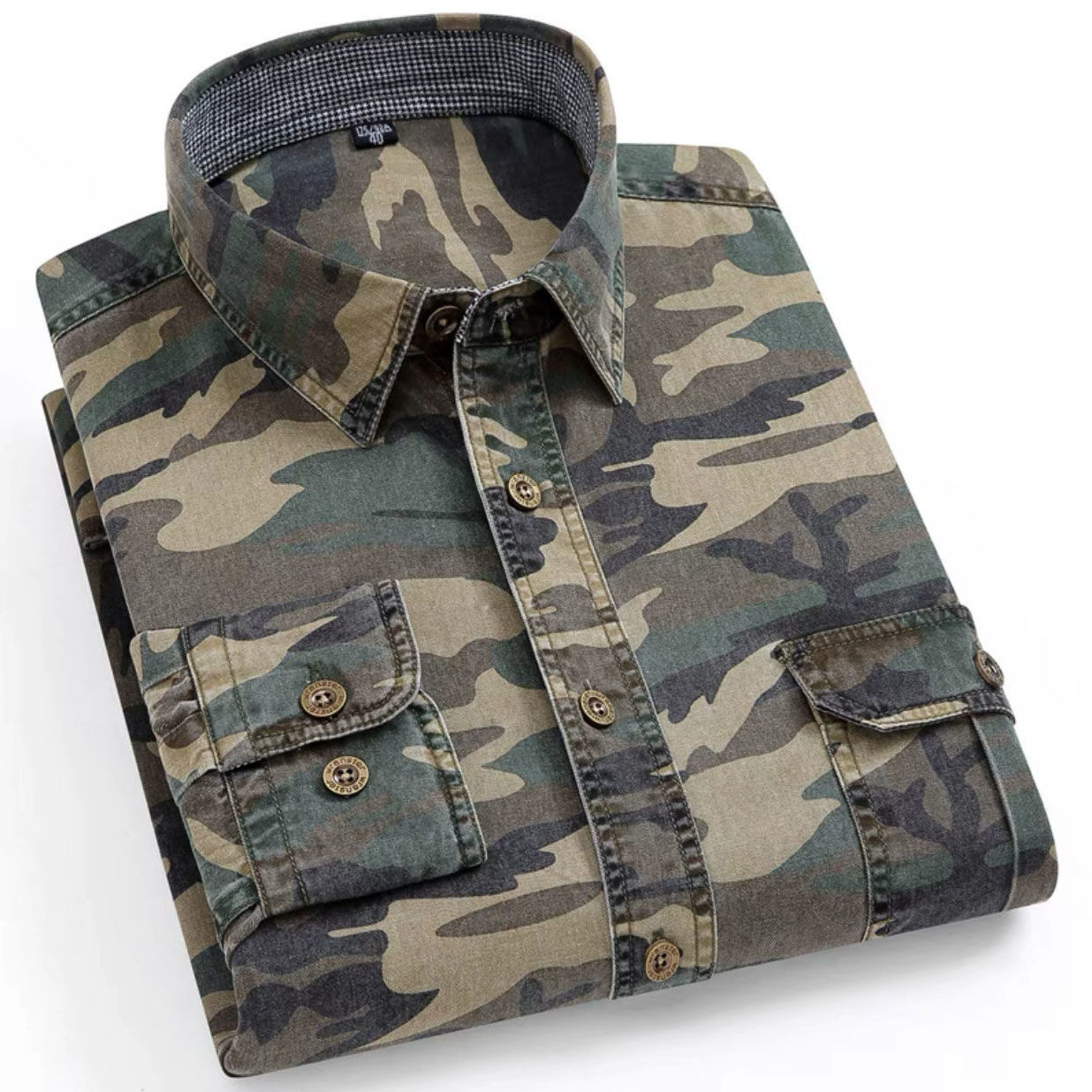 Spring and Autumn cotton camouflage shirt long-sleeved men's outdoor casual printed workwear shirt jacket men's clothing wholesale