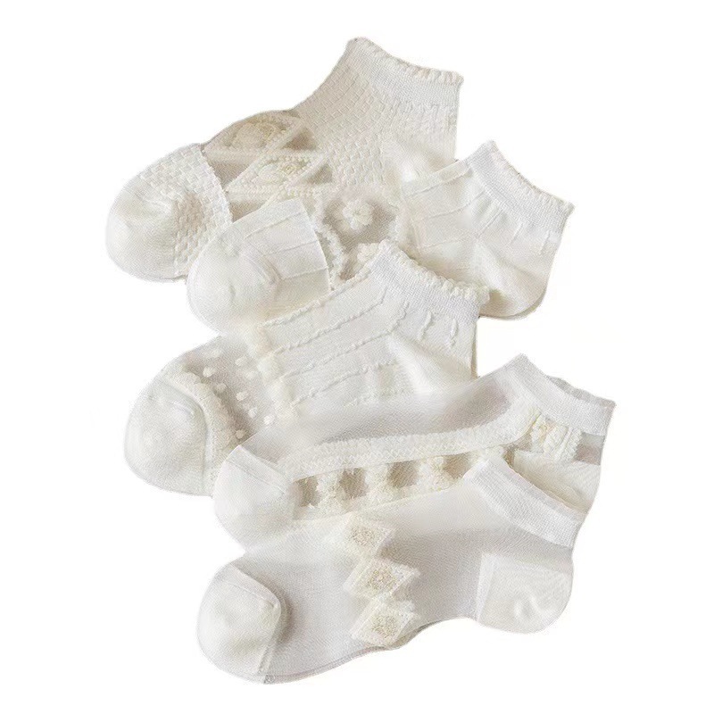 Spring and Summer New Breathable Jacquard JK Shallow Japanese Socks Fresh and Sweet Girl Style Girl Socks All-match