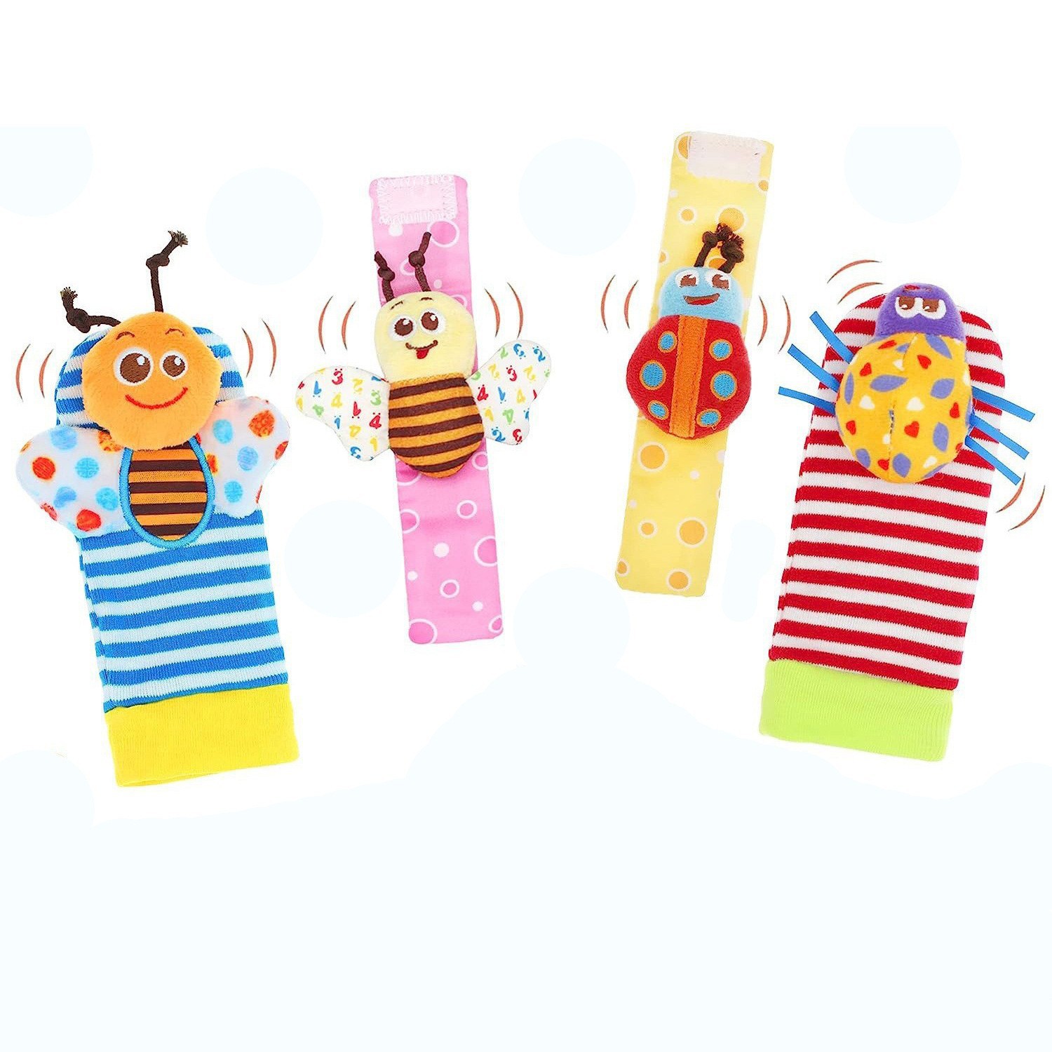 Cross-border baby rattle socks baby wrist Finder sensory toys wrist rattle foot finding toys