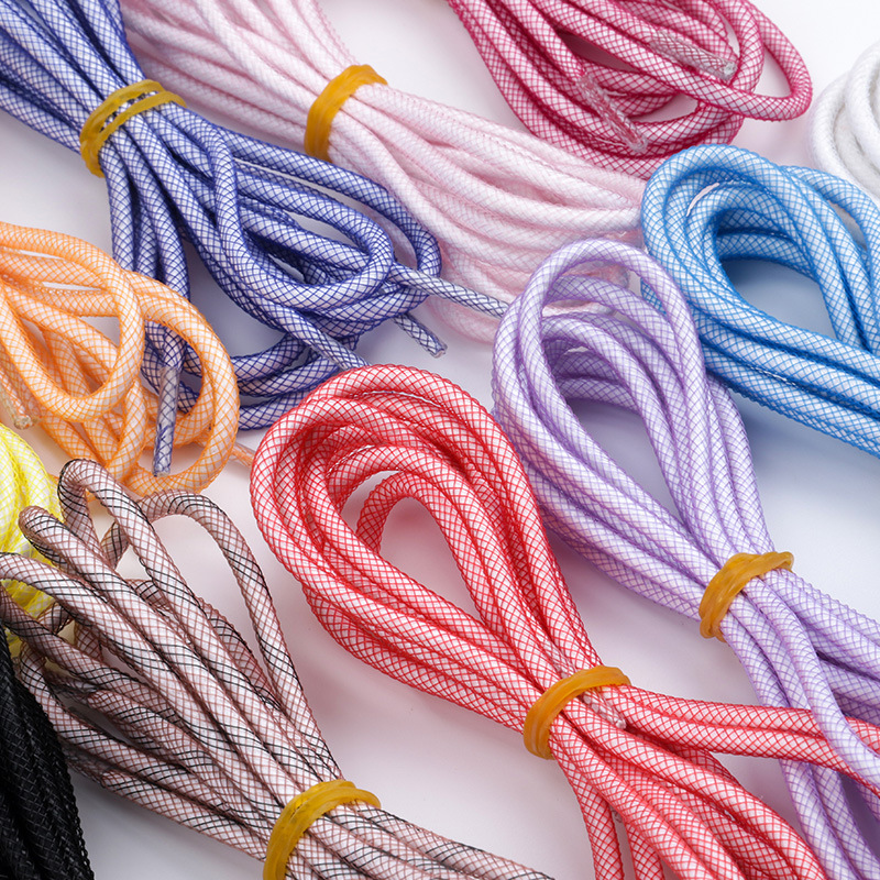Candy color mesh shoelaces new round multicolor color sports shoes Crystal shoelaces