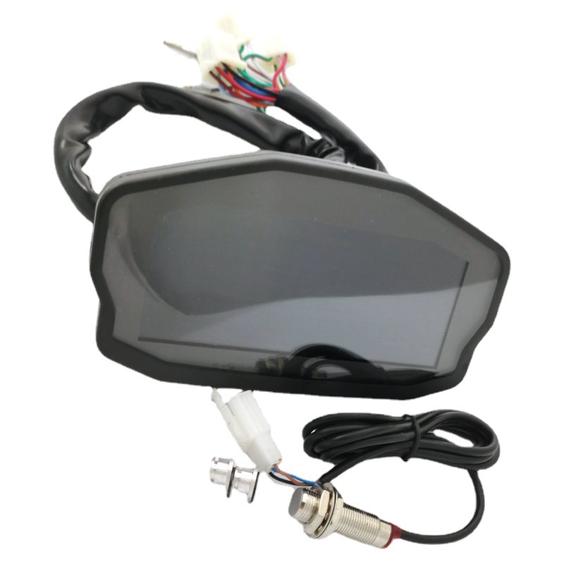 Motorcycle bare handle car modification color screen LCD meter speed adjustable 1-6 speed speed water temperature oil meter 2 cylinder 4 cylinder