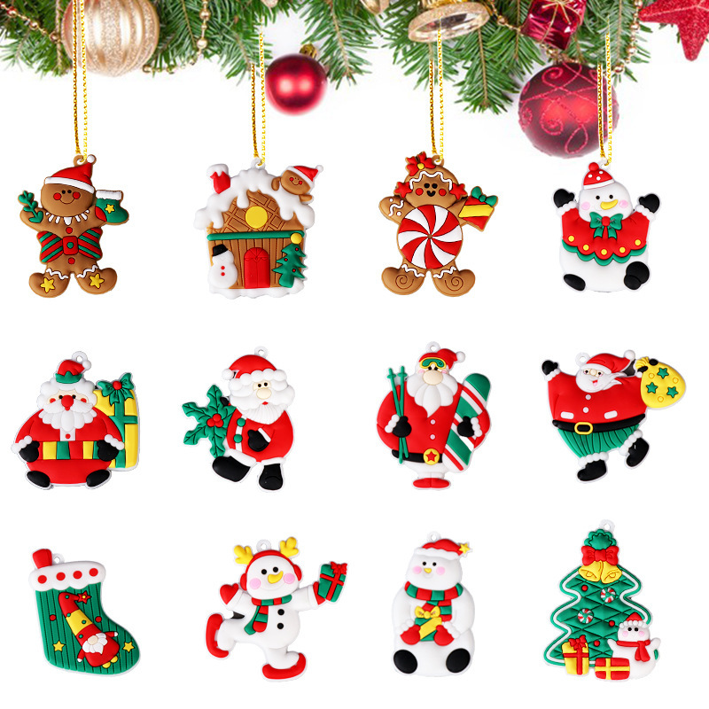 2023年アマゾンの新型姜パイ人クリスマスペンダントサンタクロース雪だるまクリスマスツリー装飾品ペンダント|undefined