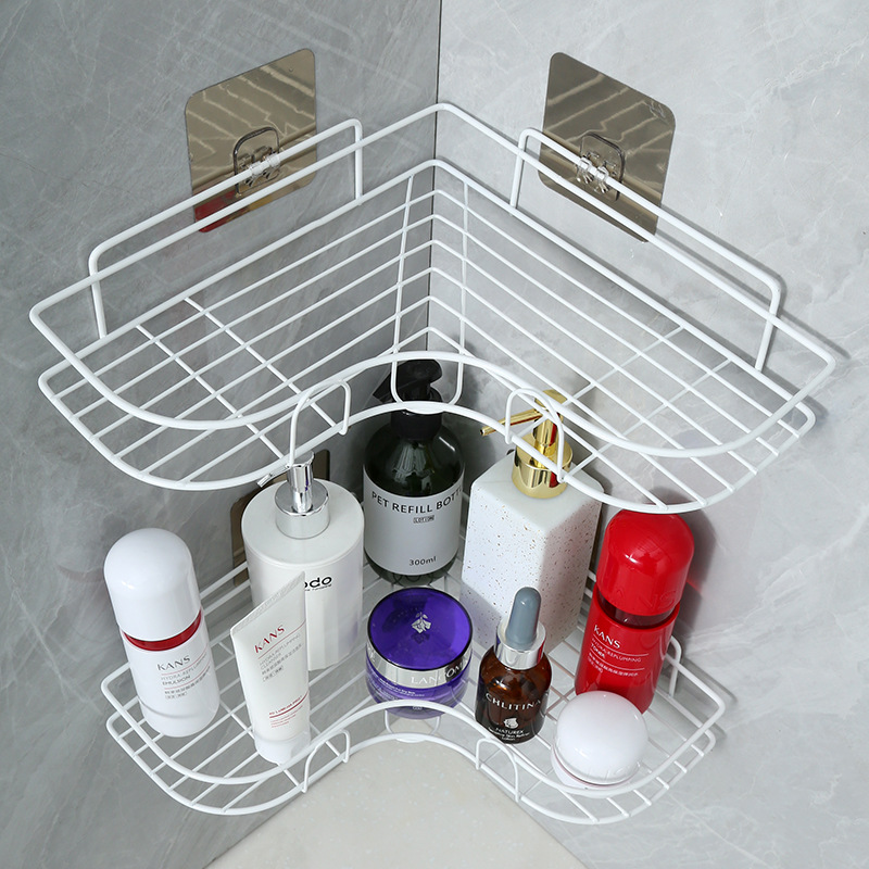 Toilet Storage Rack Toilet Toilet Hole-free Wall-mounted Tripod Bathroom Washstand Cosmetic Storage Rack