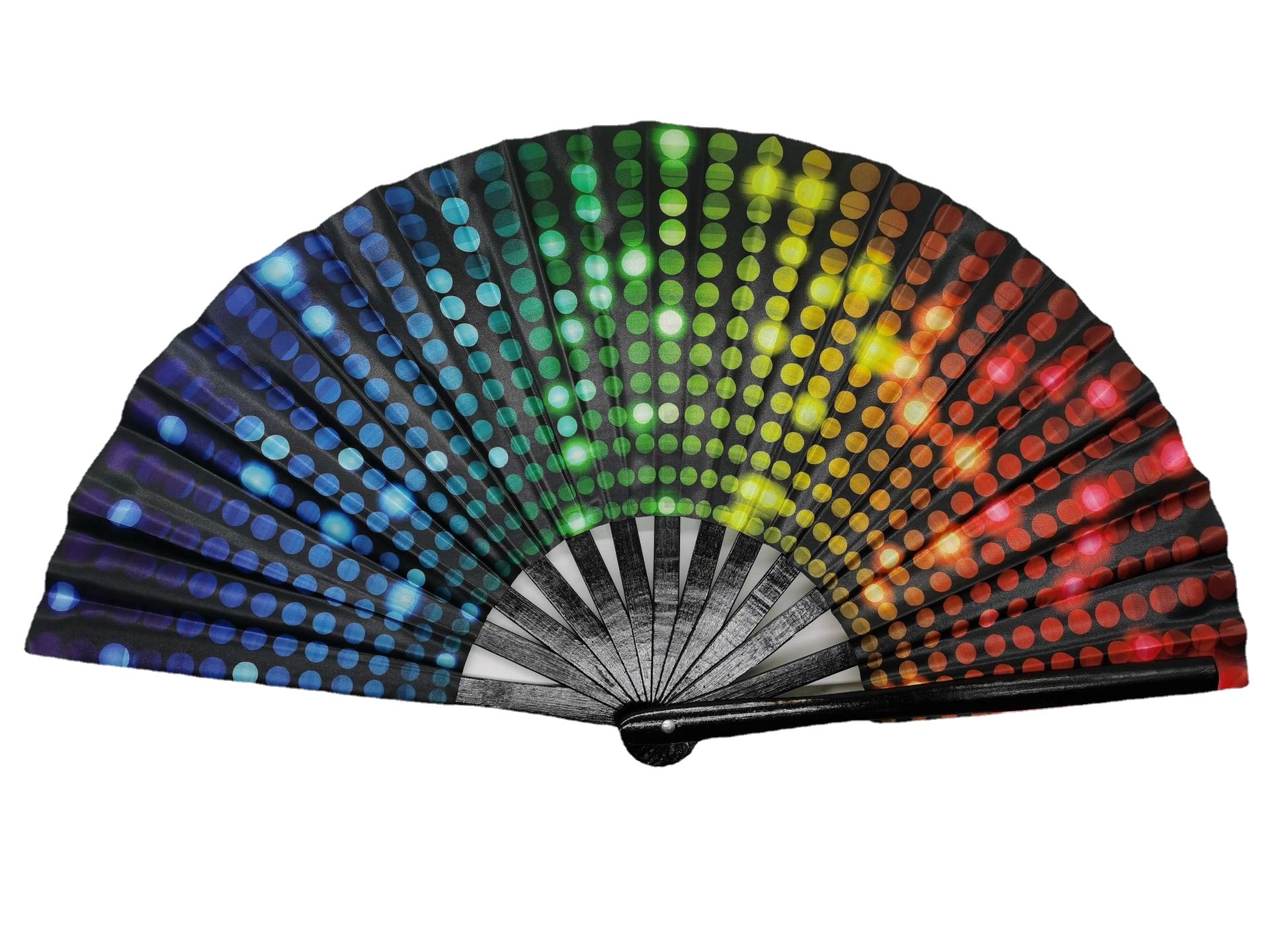 In stock 33CM kung fu fan sound fan bamboo bone fan promotion fan folding fan folding fan logo can be added