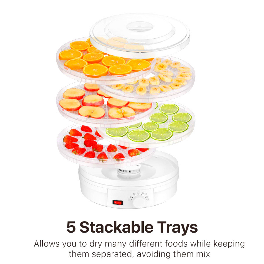 Cross-border explosions plastic dried fruit machine food dehydrator 110V/220V fruit and vegetable dryer support custom LOGO