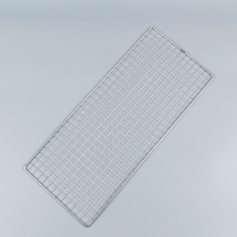 Wholesale barbecue net stainless steel barbecue net mesh grilled fish clip mesh grill grill disposable rectangular mesh rack