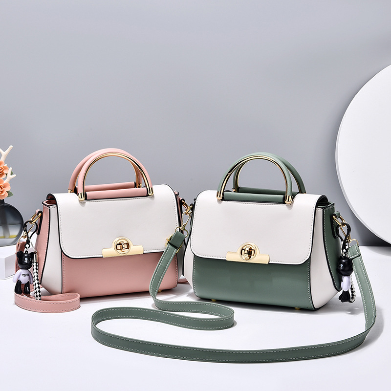 Factory small bag women's 2023 new color matching women's bag diagonal fashion women's bag shoulder handbag a generation of hair
