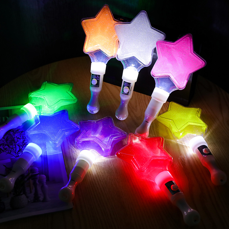 Five-pointed star electronic glow stick toy small five-pointed star glow stick wholesale concert flash cheer props should help