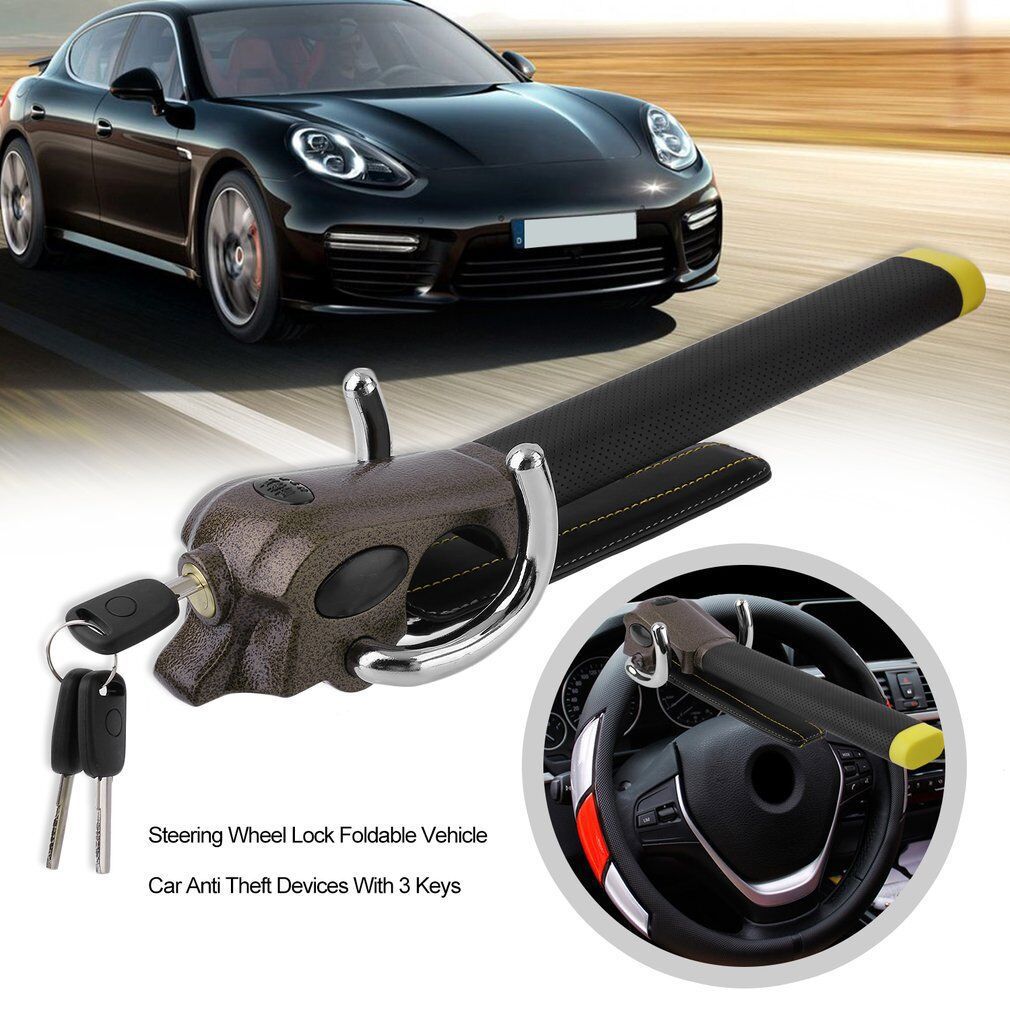 Car steering wheel lock car anti-theft lock alarm airbag lock car universal self-defense lock manufacturers direct supply