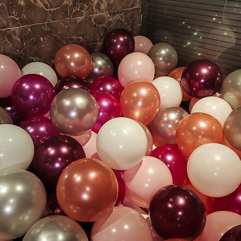 Cross-border 10 inch 2.2g pearlescent balloon birthday party decoration round balloon wedding wedding scene layout wholesale