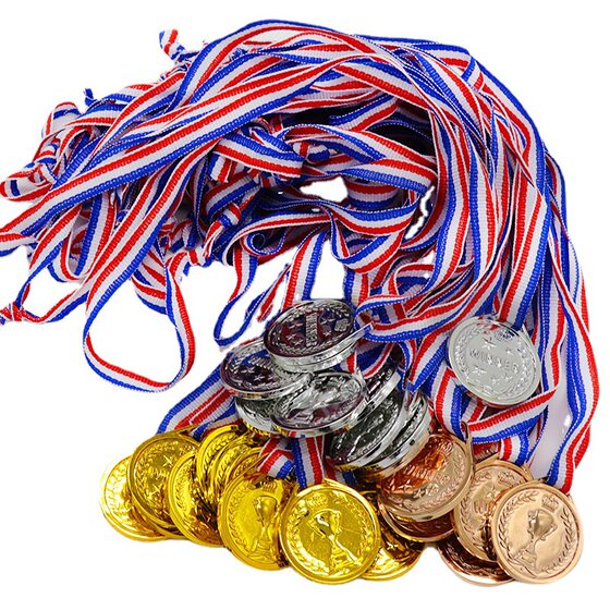 Children's Plastic Medal Tag Toys Honor Gold Games Medal Toys Party Clothing Accessories Small Gifts