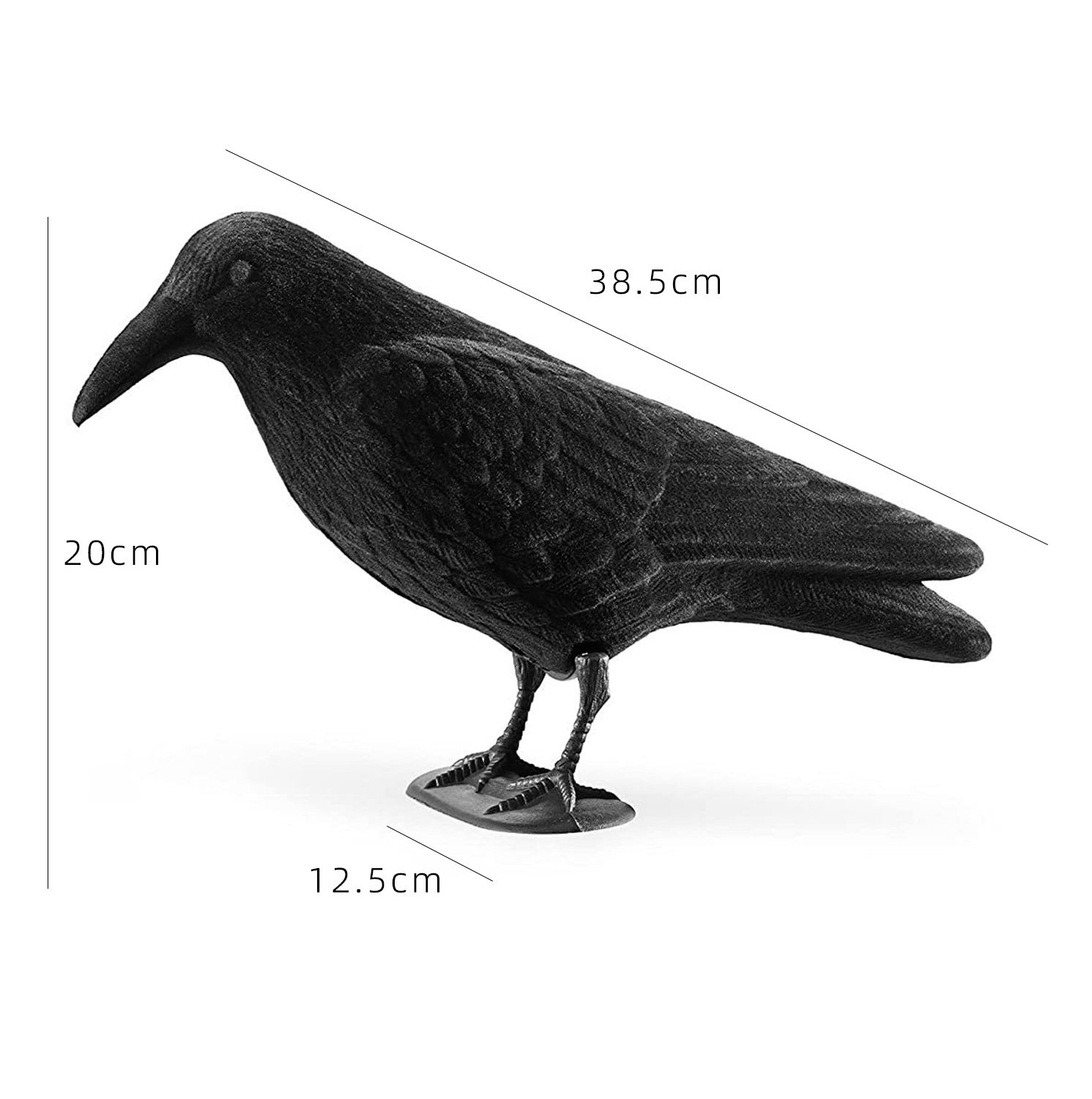 Cross-border simulation crow bird repellent ornaments Halloween natural decoration garden props rat catcher creative crafts