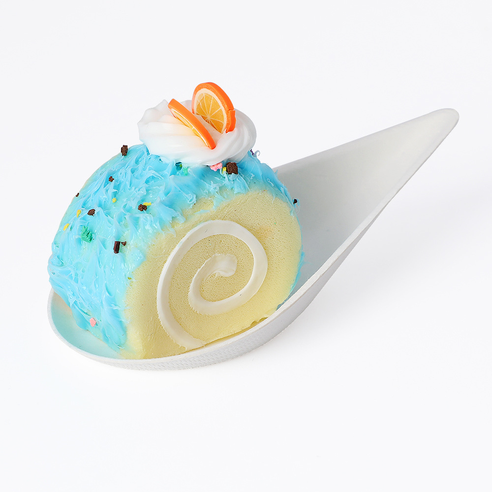 Wholesale and Retail Disposable Bagasse Pulp Degradable Drop-Shaped Mini Dessert Spoon Drop Dish
