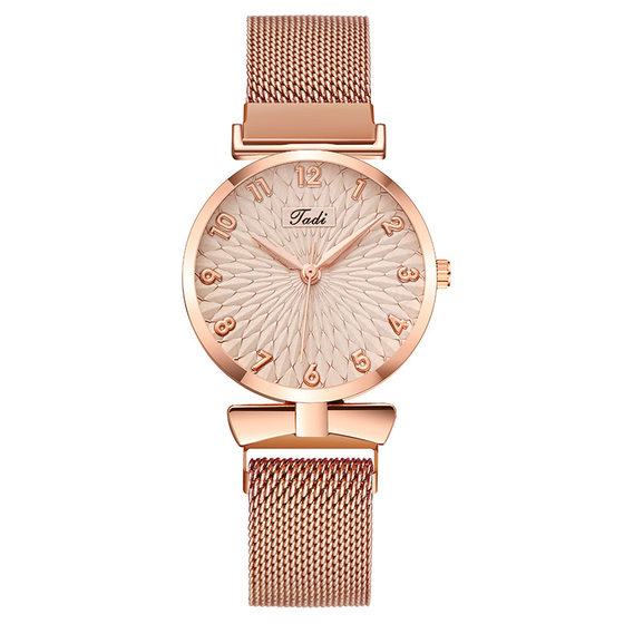 Cross-border Foreign Trade Explosions Women's Watch Women's Watch Digital Sunflower Bow Lazy Sucker Wrist Quartz Watch
