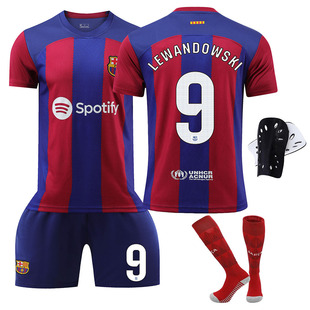2324 Barcelona's home football uniform No. 9 Levan 8 Gundogan 7 Dembele 30 Garvey 10 Fati 1 Stegen
