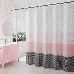 Factory Direct Supply home shower curtain new WIFI pattern thickened waterproof polyester fabric shower curtain cloth wholesale