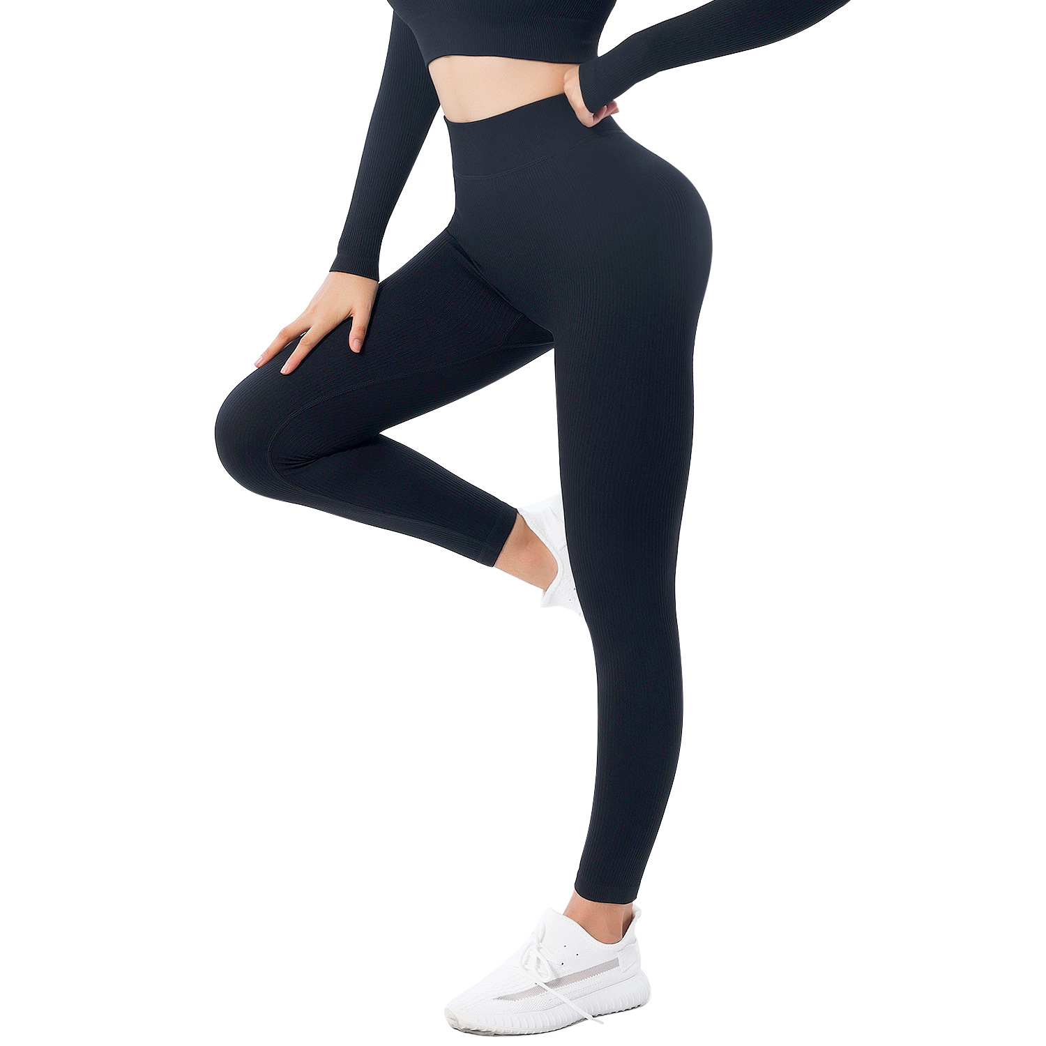 European and American Quick-drying Peach Hip High Waist Yoga Pants Women's Stretch Tight Hip Yoga Pants Sports Fitness Hip Pants