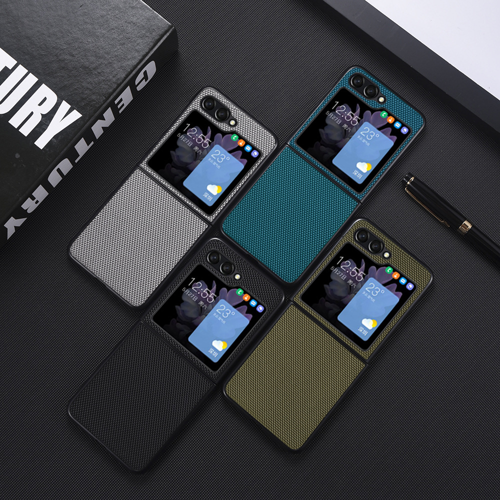 適用三星Flip6手機殼Z Flip5保護套尼龍新款ZFlip6摺疊屏fold5