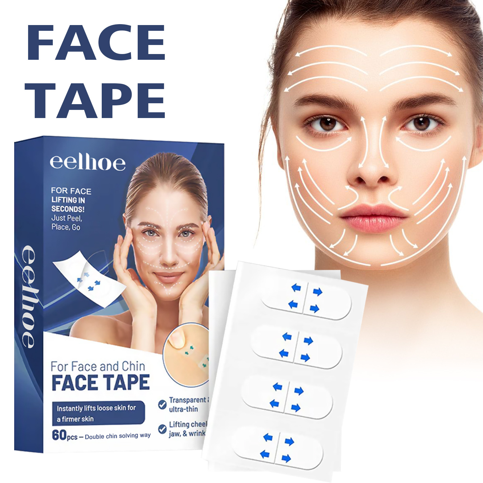 EELHOE Face Lifting and Tightening Lift Face Loose Skin French Lines Fine Lines Wrinkle Resistant Face Lift
