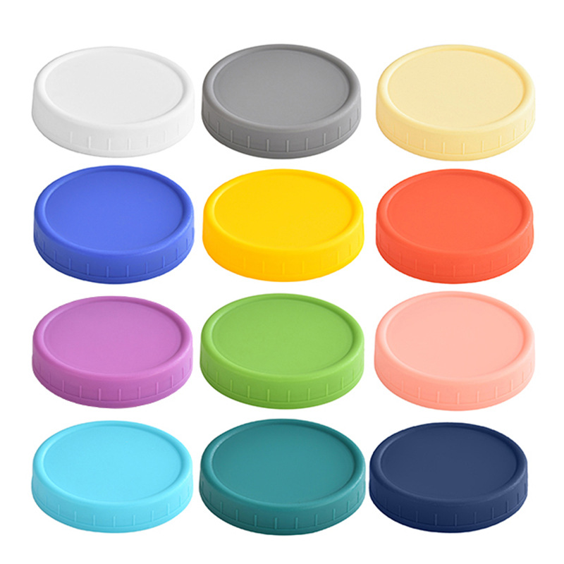 Amazon PP Plastic Mason Cover Color 70mm Standard Mouth 86mm Wide Mouth Handlehold Cup Mason Jar Sealed Cover
