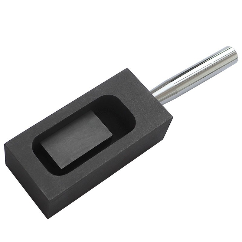 Graphite oil tank smelting gold bar silver spindle copper casting mold love rectangular durable non-stick bottom tool
