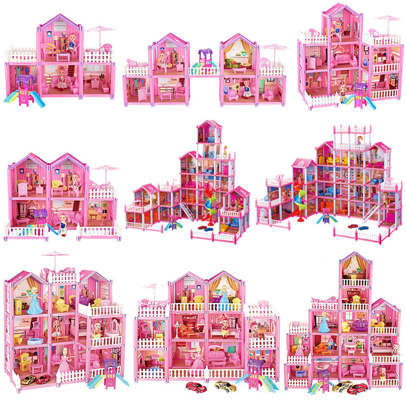 Amazon DIY Princess House Girls Play House Toy Doll House Castle Villa Girls Assembled House Cross-border