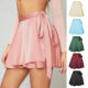 Summer 2023 Amazon Explosions Solid Color Skirt High Waist Fashionable One-Piece Lace-Up Skirt Chiffon Satin Wrap Skirt