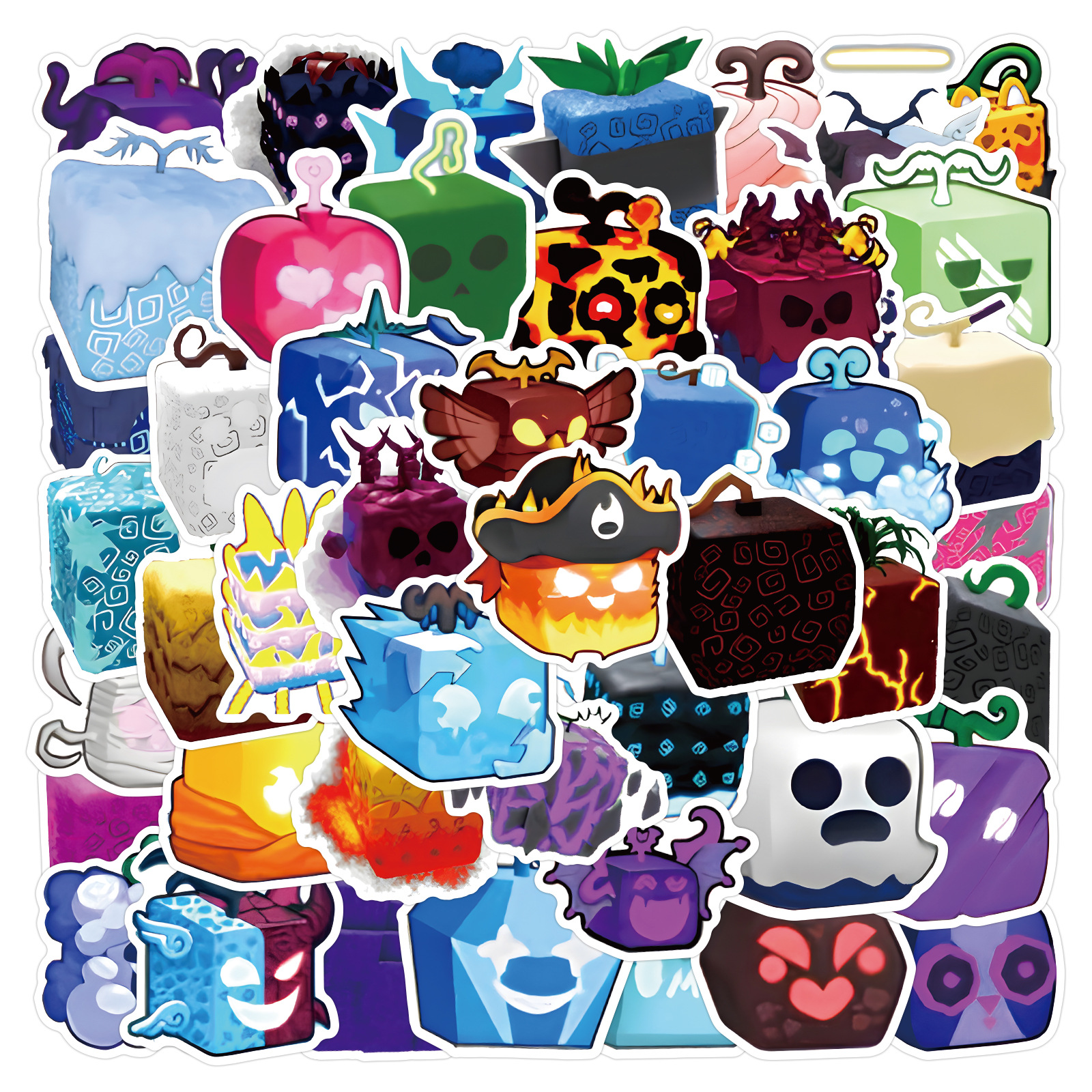 50 new BLOX FRUITS graffiti stickers decorative notebook luggage personalized waterproof stickers wholesale