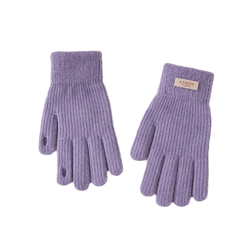 South Korea gloves women's winter cute cycling men's cold-proof warm fleece-lined thickened touch screen student finger winter