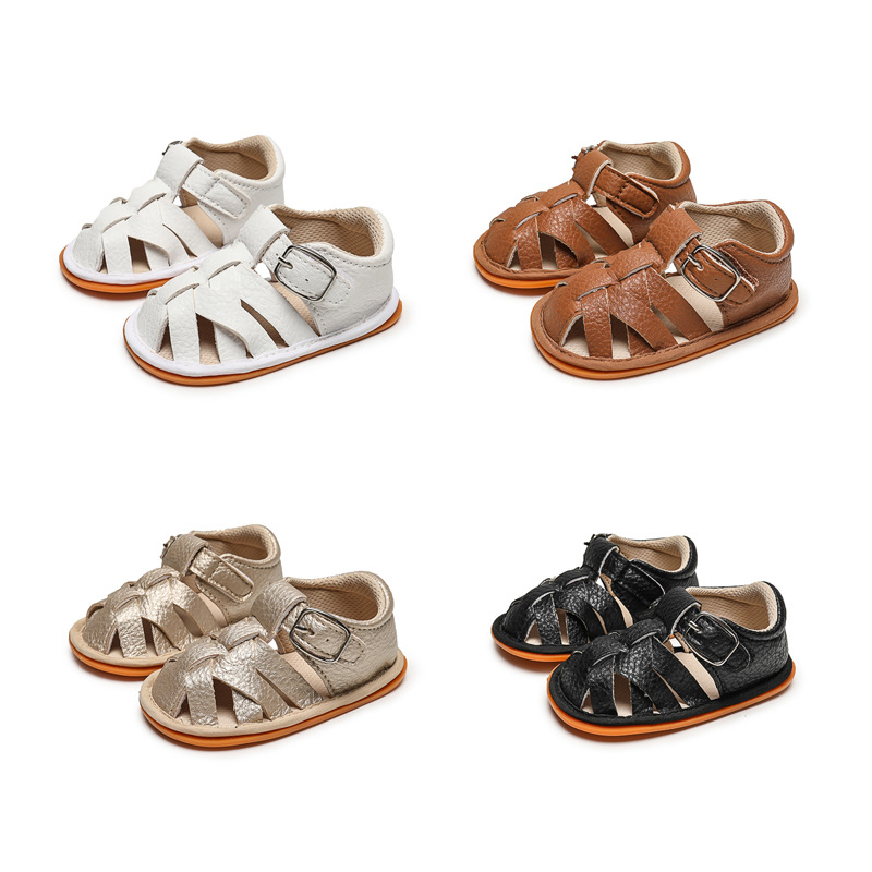 Cross-border summer new 0-1 years old breathable soft rubber sole baby shoes toddler shoes baby sandals factory direct supply