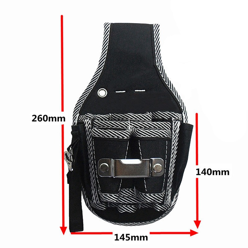 Canvas Toolkit Carpentry Waist Bag small size Black Oxford Cloth Electrical Bag Hardware Toolkit Waist Bag Wholesale
