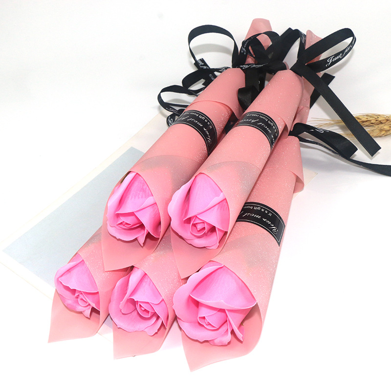 Valentine's Day gift single soap flower carnation rose Christmas activities small gift soap flower wholesale