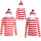 British Anime Smart Wally Where's Wally Kiss Halloween Costume cosplay Play Dress
