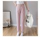 2024 Cotton and Linen Ankle-length Pants Spring and Summer Thin I Straight-tube Loose Casual Pants Women's Water-washing Pants Harlan Footless Pants Ins