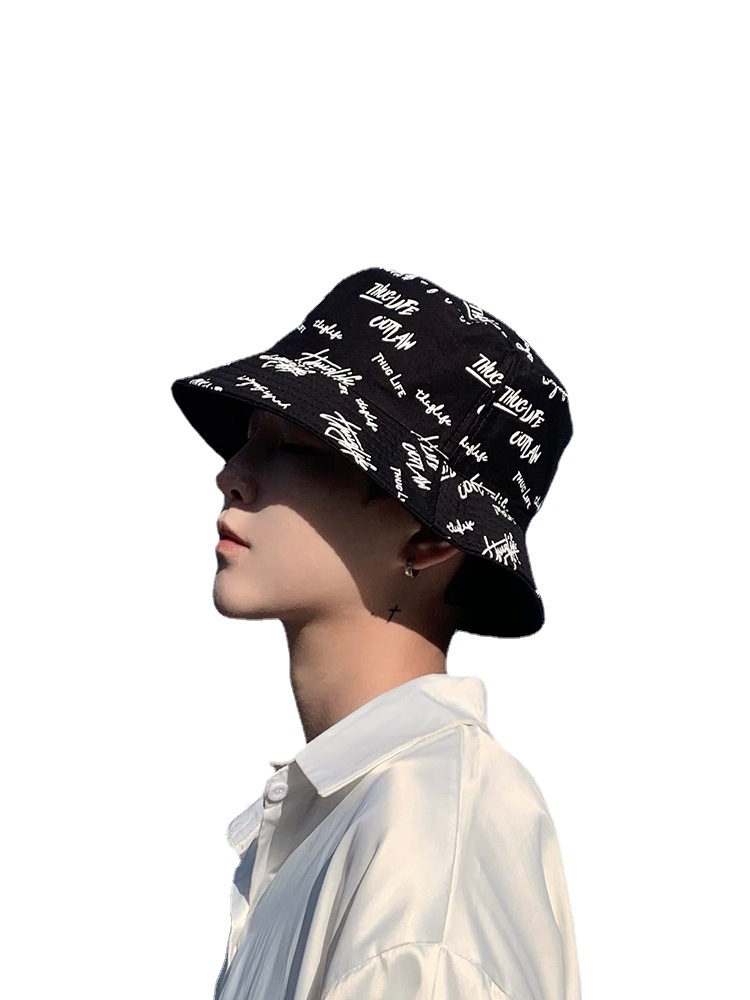 Fisherman hat men's summer ins trendy big head circumference summer sun protection hat trendy brand sun hat men's sun hat short brim