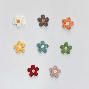 Korean version of five-petal flower non-light cute little flower children's clothing leggings accessories cute candy-colored flowers
