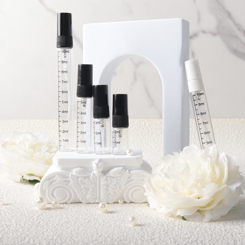 Perfume Bottles Empty Bottles Graduated Glass Bottles Small Portable Sample Spray Bottles Cosmetic Bottles Factory Direct Supply