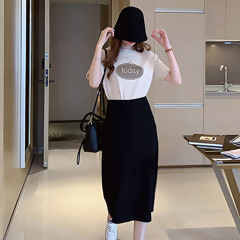 Short-sleeved T-shirt women's ins tide 2023 new summer Korean student letter printed top women's clothing a generation of hair