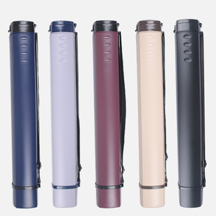 Color Square Flap Anti-Slip Roller Retractable Portable Plastic Painting Tube Moisture-Proof Barrel Painting Paper Tube Collection Tube Poster Tube