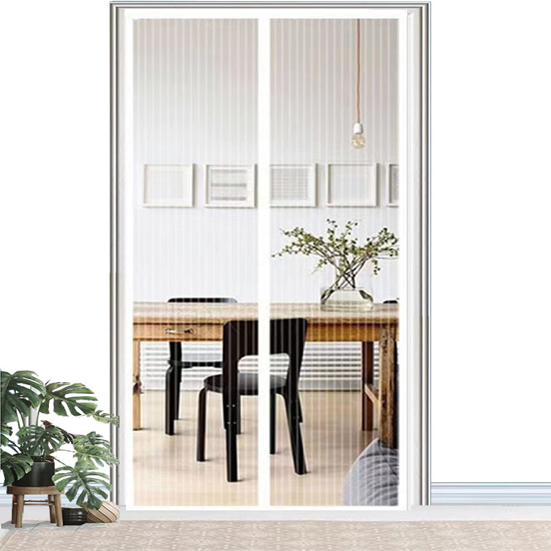 Summer Day Door Curtain Gauze Curtain with Absorber Magnet Self-absorption Anti-mosquito and Insect Velcro Curtain Fly-proof Ventilation for Household