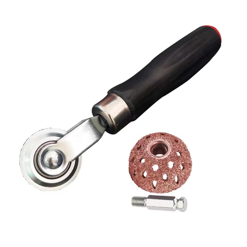 Cross-border tire repair tool set Bowl type grinding head tire repair pressure wheel roller 42mm grinding head plastic roller repair bag