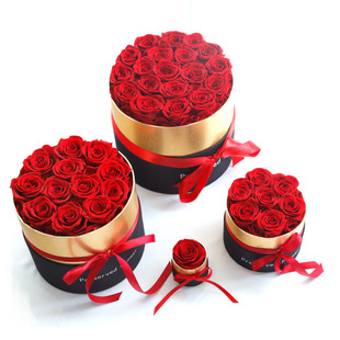 Flower Box Eternal Flower Holiday Gift Holding Bucket Gift Cross-border E-Commerce Eternal Flower Rose Holding Bucket Gift Box