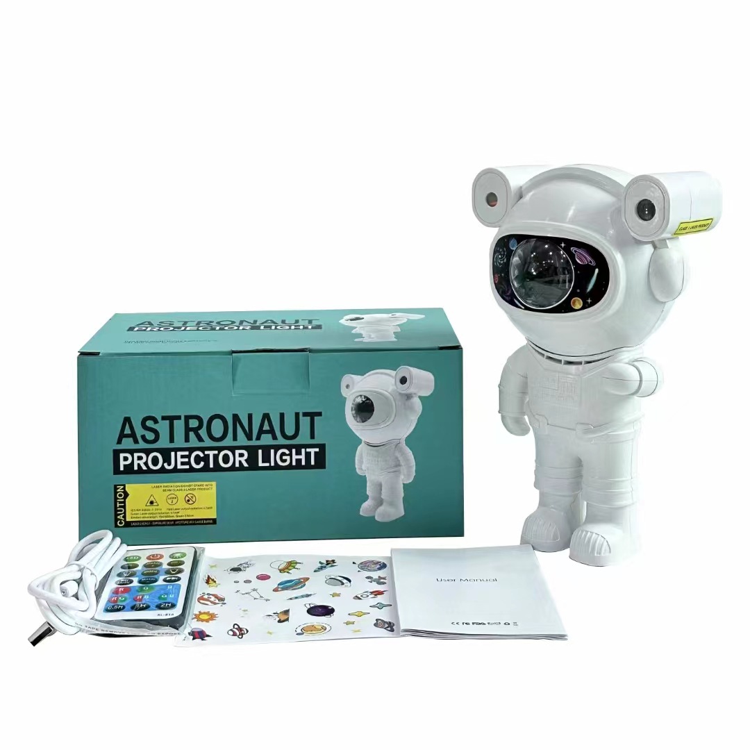 Cross-border astronaut voice control projection lamp aurora starry sky atmosphere astronaut lamp bluetooth music projector night light