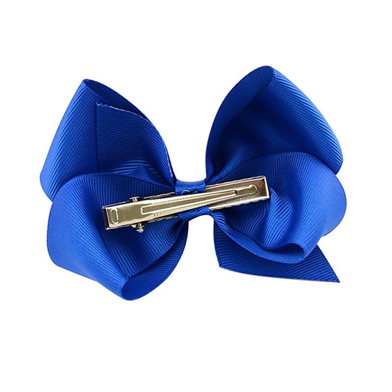 Cross-border rib with children's hair clip warped flower bow headdress 4 inch bubble flower Amazon girl's side clip