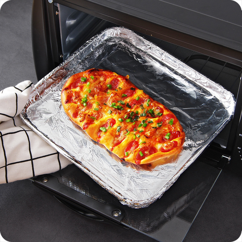 Household Thickened Tin Paper Disposable Baking Aluminum Foil Paper Barbecue Oil Paper Silicone Oil Paper Oven Tin Foil Paper 30cm Wide