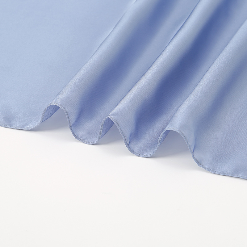Summer Thin Scarf Clear Color Plain Elegant Small Square 70 Medium Square Scarf Plain Silk Scarf Satin Square Scarf