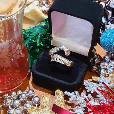 wish hot supply couples new personality girlfriend gift hug ring jewelry men and women hug ring wholesale